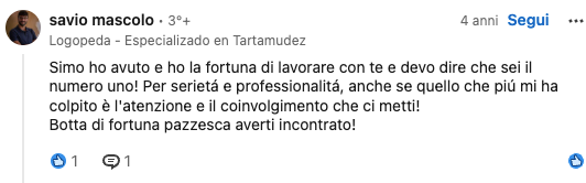 Recensione cliente LinkedIn su Simone Mattei - performance marketing
