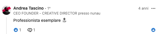 Feedback LinkedIn su Simone Mattei - consulenza performance marketing